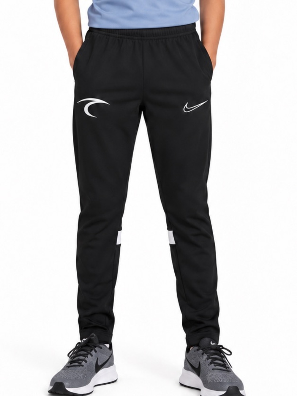 Nike Dri-FIT Academy 21 Youth Soccer Training Pants Joggers Black White Large